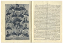 1895 Program for ''Buffalo Bill's Wild West'' Show -- Featuring Buffalo Bill Cody ''sharpshooting at full speed'', Annie Oakley & Cody Rescuing Settlers From Attack